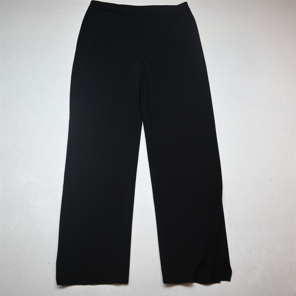 Misook XL Black Knit Pull On Vented Crepe Dress Womens Pants